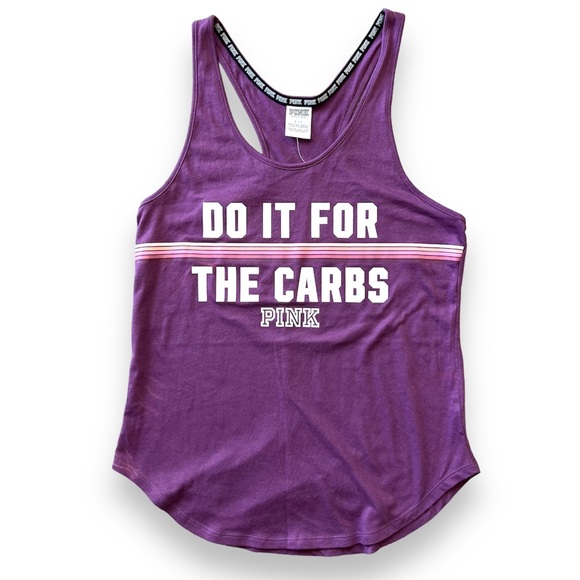 Victoria’s Secret PINK Do It For The Carbs Racerback Tank | Size Small - Picture 4 of 9